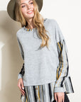 e Luna Plus Solid Multi Stripe Mixed Top