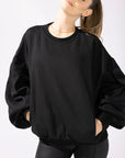 POPFLEX Full Size Brunch Sweater - Black