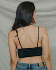 Leto Accessories Velvet Longline Bralette - Online Only