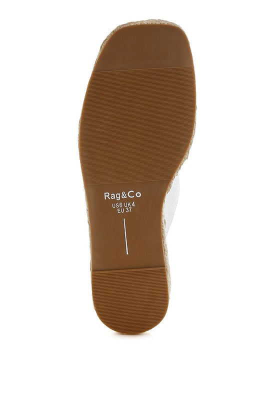 Palala Genuine Soft Leather Square Toe Espadrilles