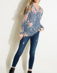 e Luna Floral Loose Fit Boxy Top - My Pampered Life Seattle