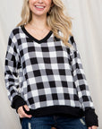 Cozy Buffalo Check Top - Online Only