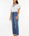 Kancan Full Size High Rise Slim Wide Leg Jeans