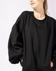 POPFLEX Full Size Brunch Sweater - Black