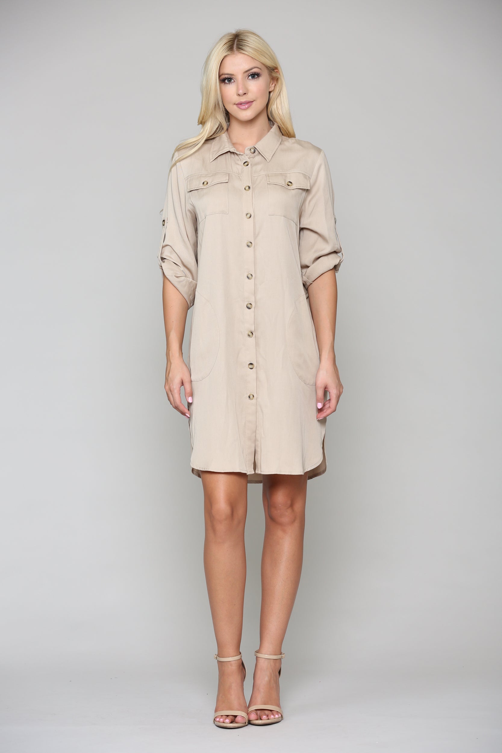 Taylor Tencel Shirt Tunic Dress