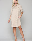 Taylor Tencel Shirt Tunic Dress