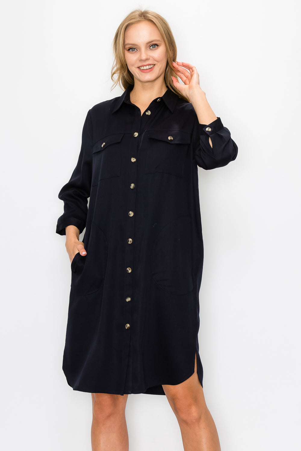 Taylor Tencel Shirt Tunic Dress