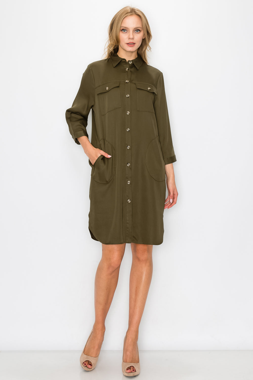 Taylor Tencel Shirt Tunic Dress