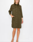 Taylor Tencel Shirt Tunic Dress