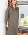 Taylor Tencel Shirt Tunic Dress