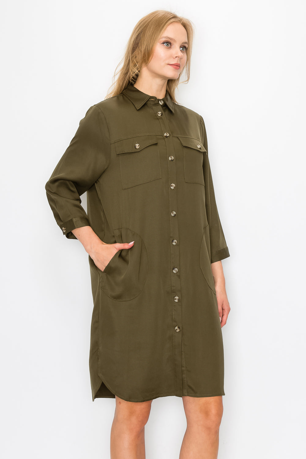 Taylor Tencel Shirt Tunic Dress