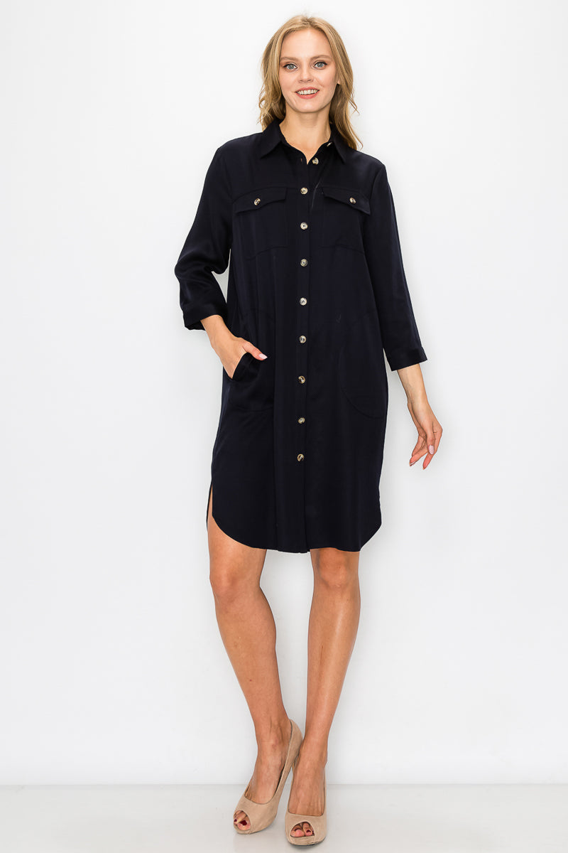 Taylor Tencel Shirt Tunic Dress