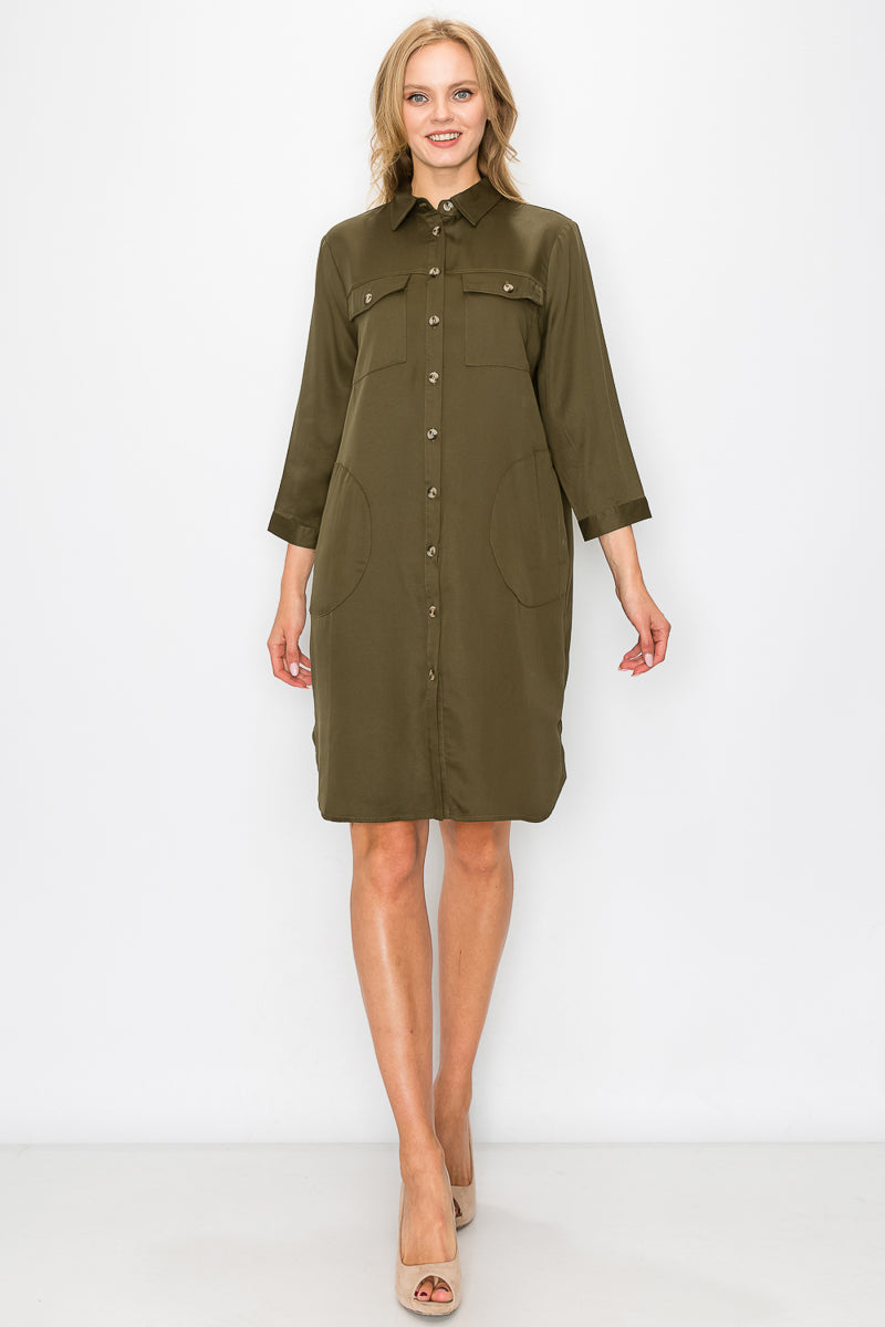 Taylor Tencel Shirt Tunic Dress