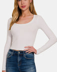 Zenana Scoop Neck Long Sleeve T-Shirt