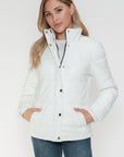 YMI Pocketed Zip Up Turtleneck Puffer Jacket