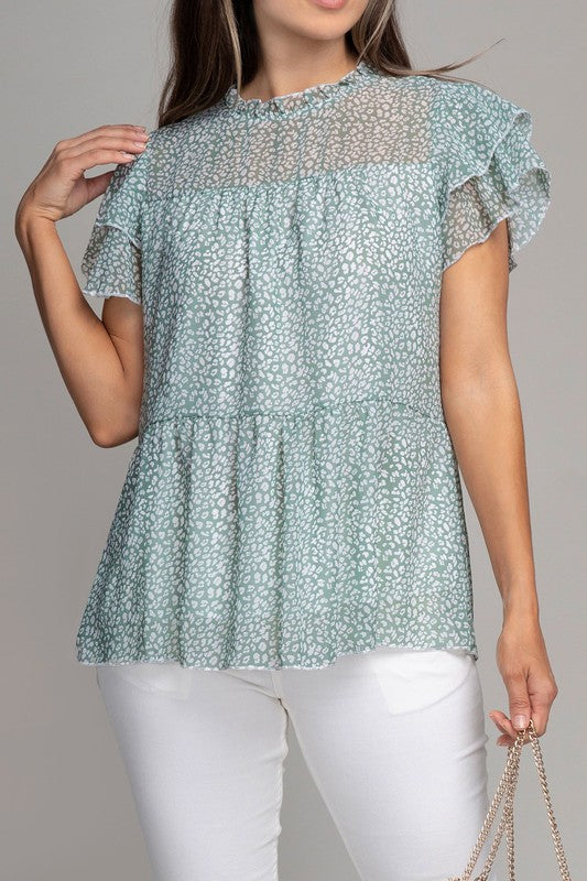 Tiered Chiffon Blouse - Online Only