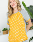 Polka Dot Mixed Casual Top - Online Only - My Pampered Life Seattle