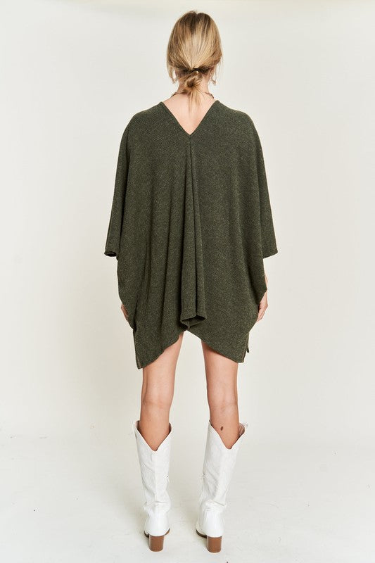 Jade By Jane V-Neck Poncho Top