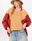 SAGE + FIG Mineral Wash Color Block Top