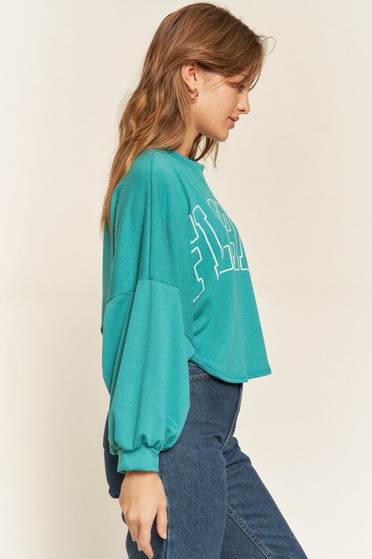 Jade By Jane Terry Batwing Sleeve Top TEXAS