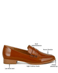 Noshiya Patent Pleather Penny Loafers