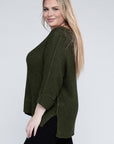 Eesome Plus Size Crew Neck Knit Sweater