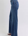 Judy Blue Full Size Raw Hem Mid Rise Jeans