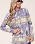 e Luna Terry Tie Dye Long Hoodie Top