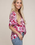 Flutter Sleeve Floral Top - Online Only