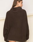 HYFVE Cuddly Cute Turtleneck Oversized Sweater - Online Only