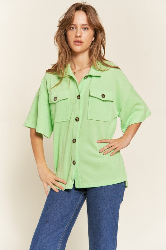 Jade By Jane Smile Face Back Shirt