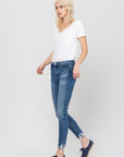 VERVET by Flying Monkey High Rise Ankle Skinny Hem Detail