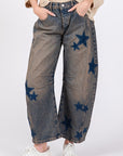 SAGE + FIG Star Wide Leg Jeans with Pockets