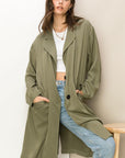 Adora Right Round Button Front Oversized Coat - My Pampered Life Seattle