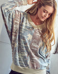 e Luna PLUS Tie Dye Print Sweatshirt