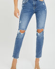 Risen Full Size High Rise Knee Distressed Skinny Jeans