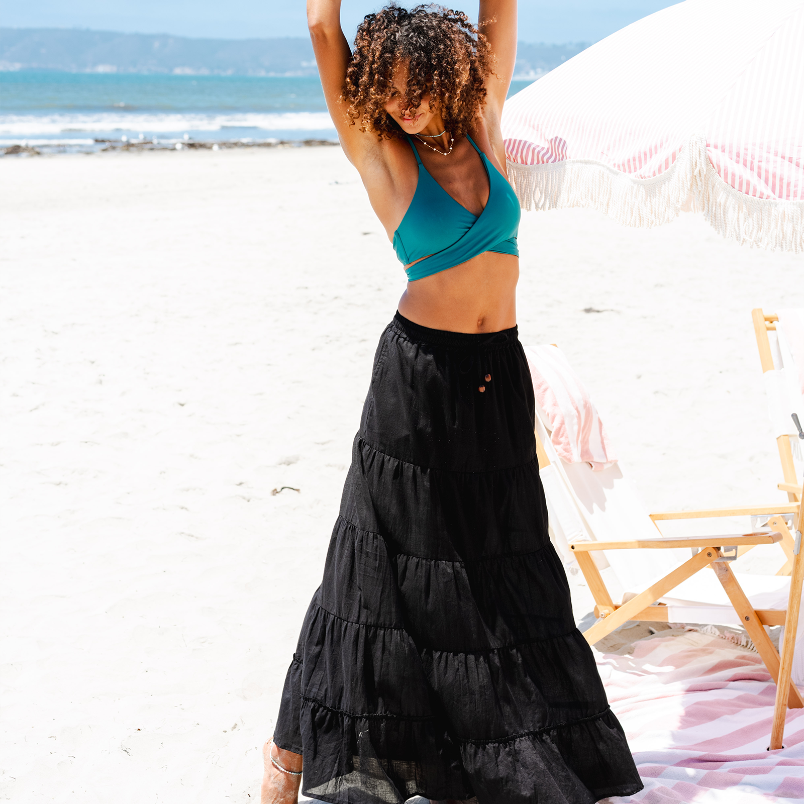 Black Shipwrecked Maxi Skirt