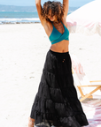 Black Shipwrecked Maxi Skirt