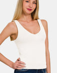 Zenana Double Layer V Neck Tank