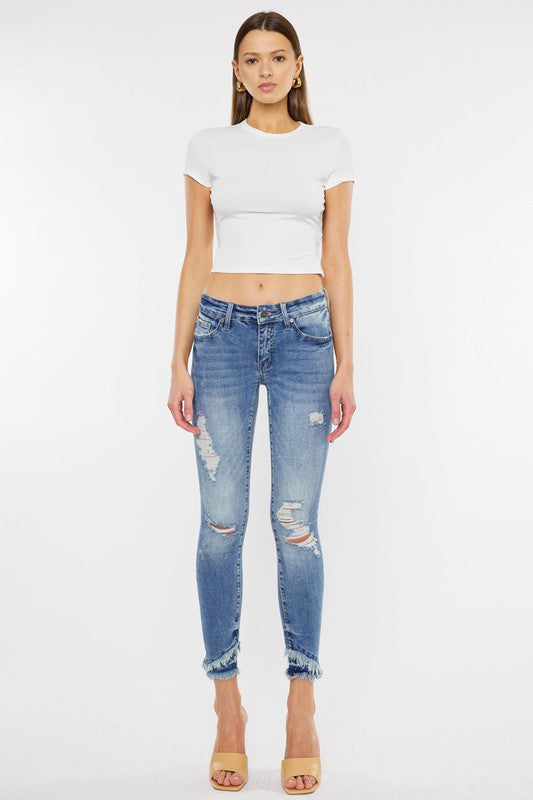 Mid Rise Ankle Skinny - Online Only