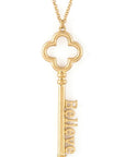 Believe Key Pendant Necklace Set