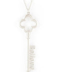 Believe Key Pendant Necklace Set