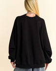 Davi & Dani Round Neck Raglan Sleeve Sweatshirt