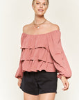 Jade by Jane Tiered Flounce Blouse PLUS