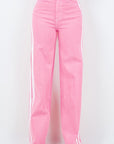 GJG Denim Striped Jean in Pink