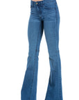 O2 Denim Mid Rise Flare Bell Bottom Jean