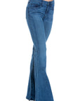 O2 Denim Mid Rise Flare Bell Bottom Jean