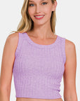 Zenana Ribbed Cropped Tank