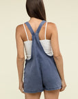 Zenana Washed Knot Strap Romper