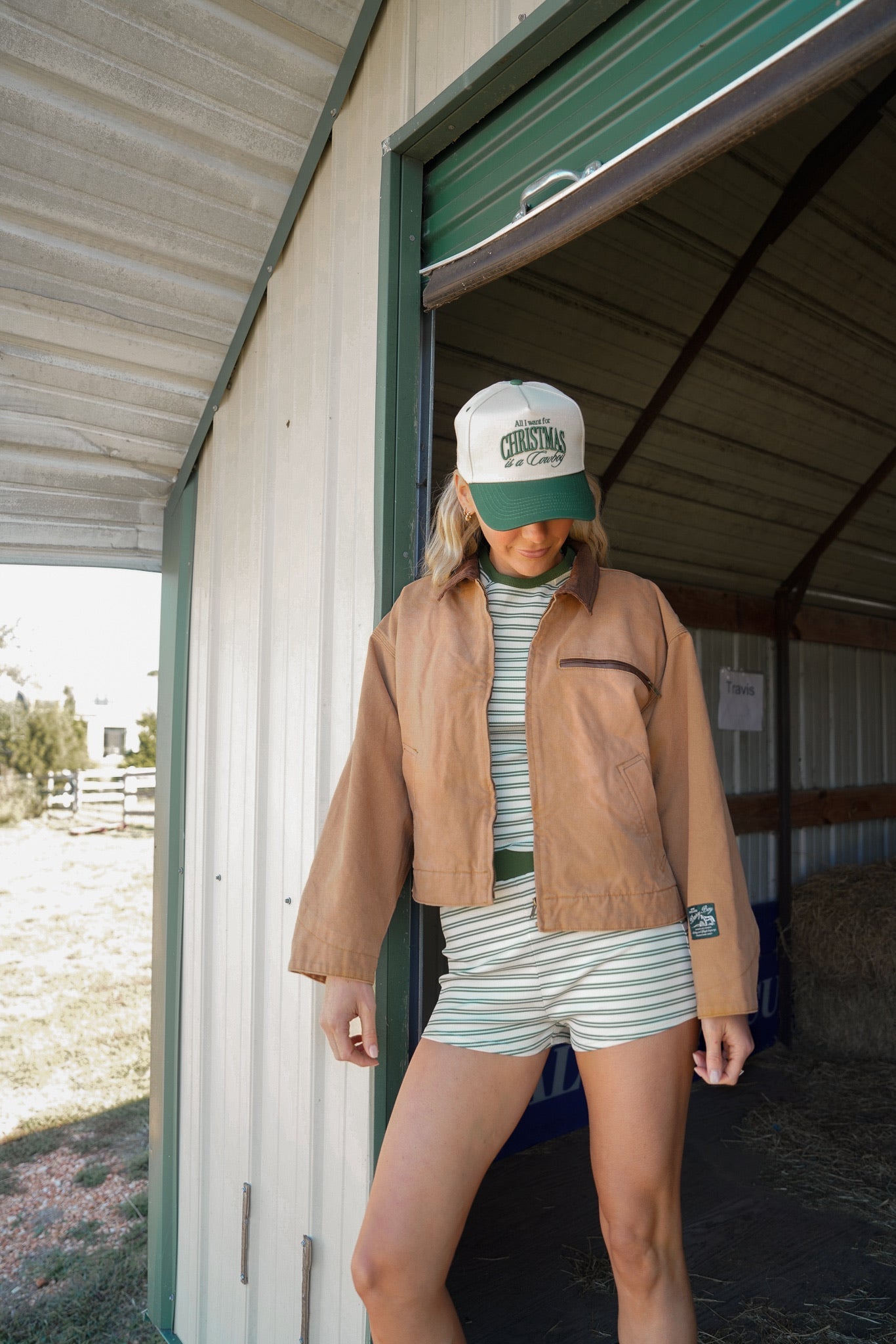 All I want for Christmas is a Cowboy - Green Vintage Trucker Hat